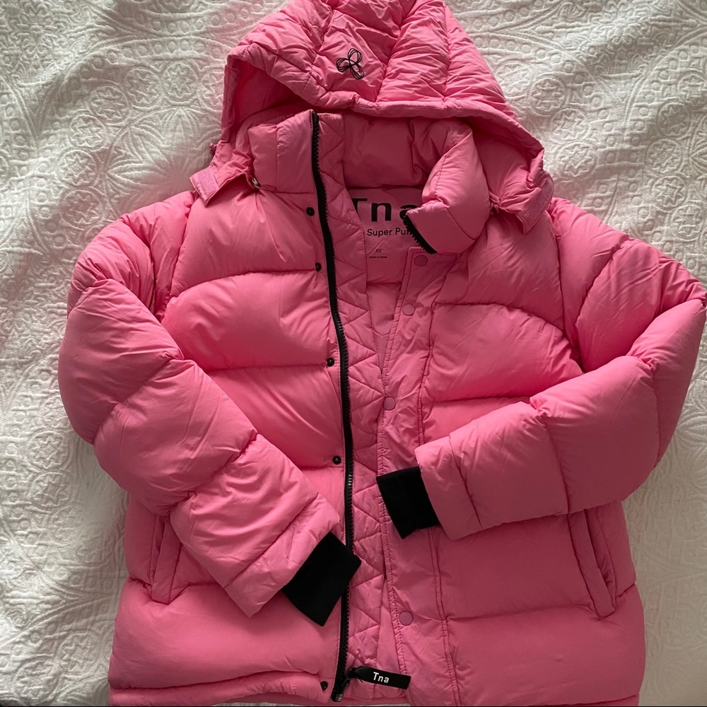 Aritzia Pink Puffer Jacket